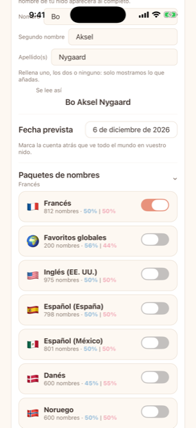 Packs de nombres de siete tradiciones